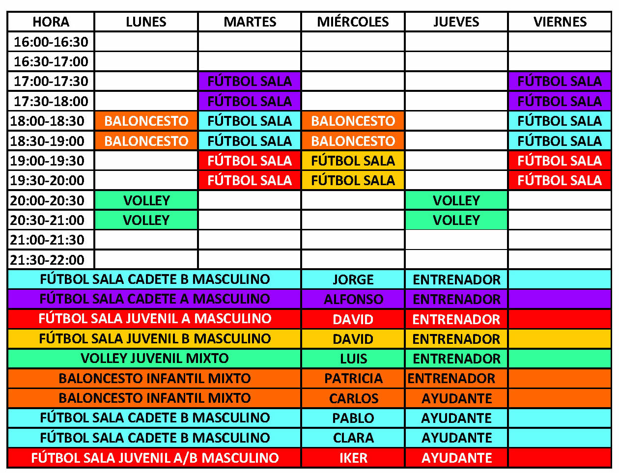 Horario